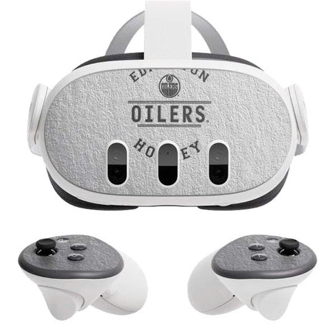 NHL Edmonton Oilers Black Text Meta Quest 3 Skin