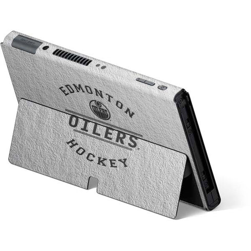 NHL Edmonton Oilers Black Text Nintendo Switch OLED (2021) Skin