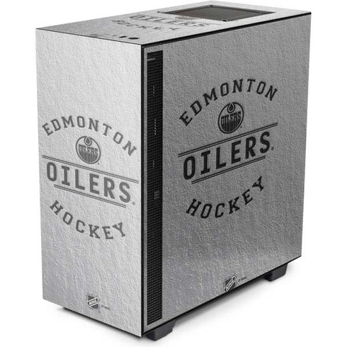 NHL Edmonton Oilers Black Text NZXT H510 Compact ATX Mid-Tower Case Skin
