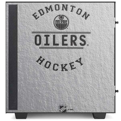 NHL Edmonton Oilers Black Text NZXT H510 Compact ATX Mid-Tower Case Skin