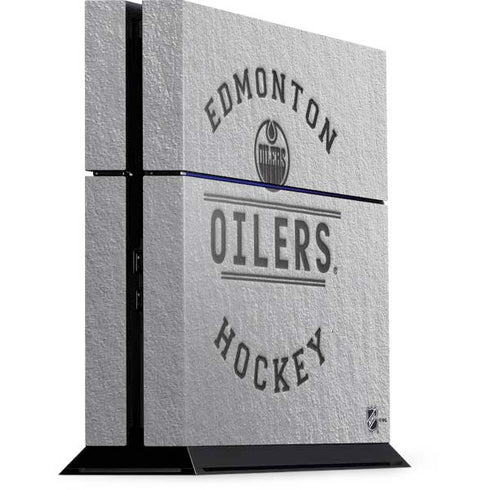 NHL Edmonton Oilers Black Text PS4 Console Skin