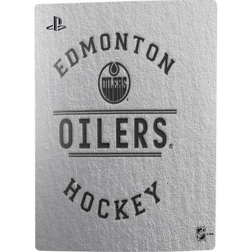 NHL Edmonton Oilers Black Text PS5 Digital Edition Console Skin