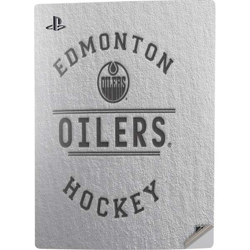 NHL Edmonton Oilers Black Text PS5 Digital Edition Console Skin