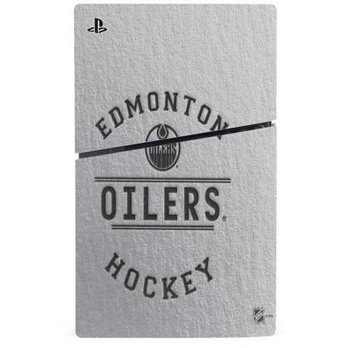 NHL Edmonton Oilers Black Text PS5 Slim Disk Bundle Skin