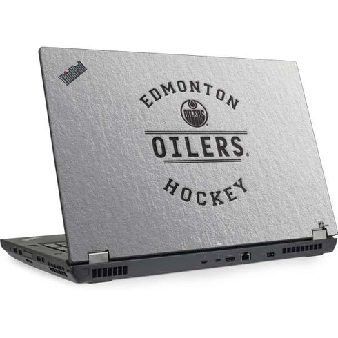 NHL Edmonton Oilers Black Text Lenovo ThinkPad Skin