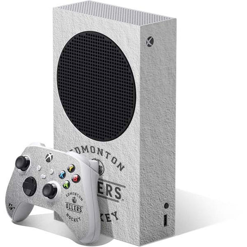 NHL Edmonton Oilers Black Text Xbox Series S Bundle Skin