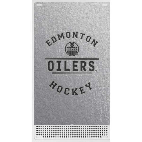 NHL Edmonton Oilers Black Text Xbox Series S Skins