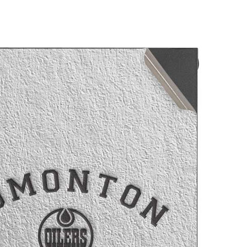 NHL Edmonton Oilers Black Text Xbox Series X Console Skin