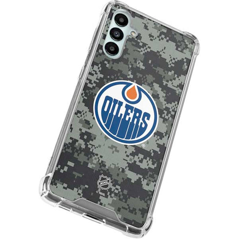 NHL Edmonton Oilers Camo Galaxy A15 5G Clear Case