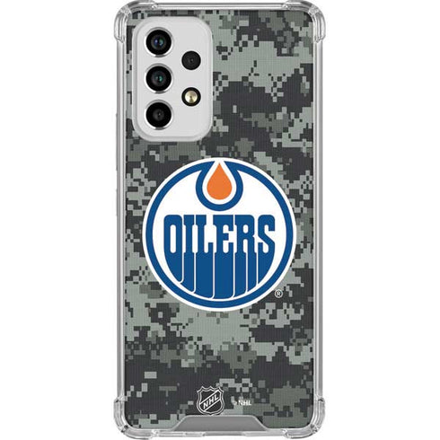 NHL Edmonton Oilers Camo Galaxy A33 5G Clear Case