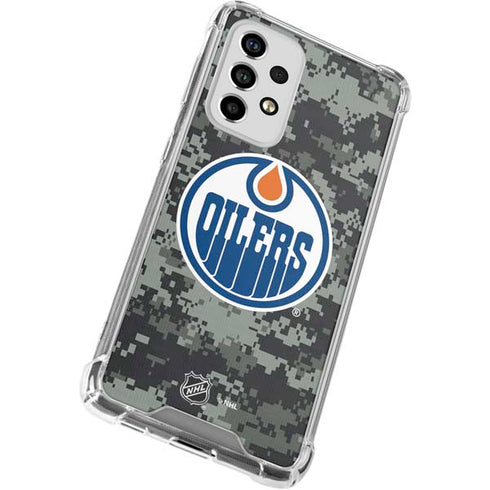 NHL Edmonton Oilers Camo Galaxy A33 5G Clear Case