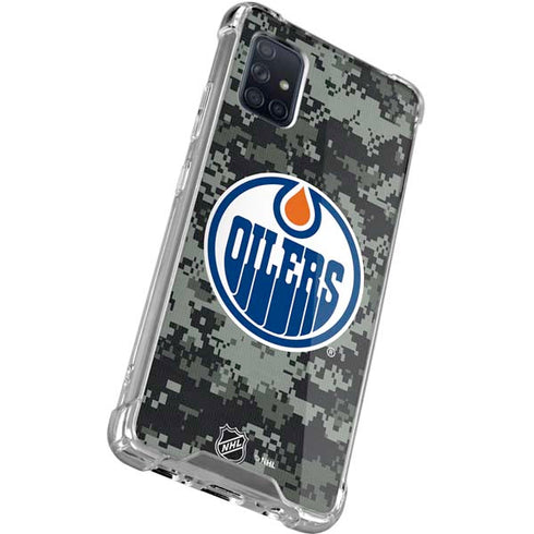 NHL Edmonton Oilers Camo Galaxy A51 5G Clear Case