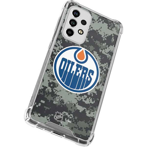 NHL Edmonton Oilers Camo Galaxy A53 5G Clear Case