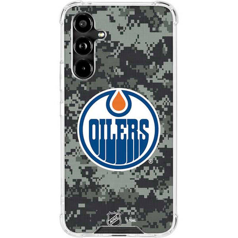 NHL Edmonton Oilers Camo Galaxy A54 5G Clear Case
