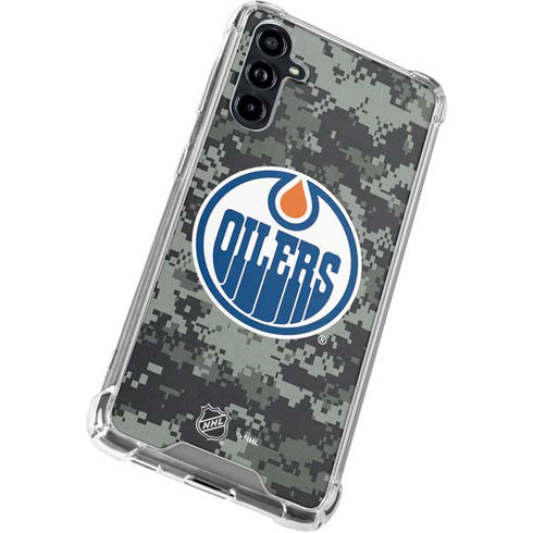 NHL Edmonton Oilers Camo Galaxy A54 5G Clear Case