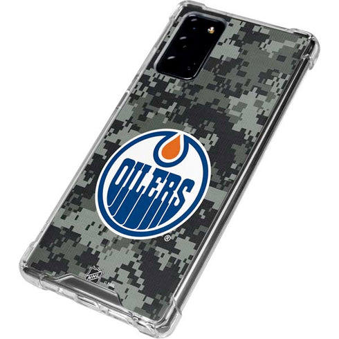 NHL Edmonton Oilers Camo Galaxy Note20 5G Clear Case