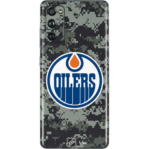 NHL Edmonton Oilers Camo Galaxy S20 Fan Edition Skin