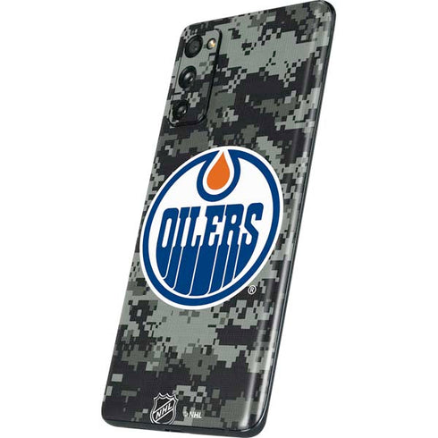 NHL Edmonton Oilers Camo Galaxy S20 Fan Edition Skin