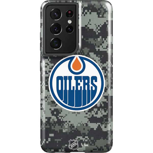 NHL Edmonton Oilers Camo Galaxy S21 Ultra 5G Pro Case