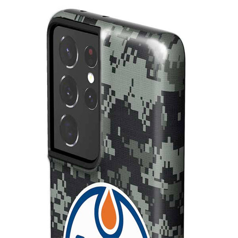 NHL Edmonton Oilers Camo Galaxy S21 Ultra 5G Pro Case
