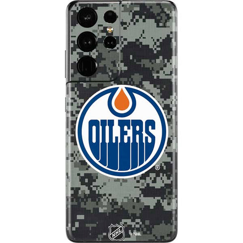 NHL Edmonton Oilers Camo Galaxy S21 Ultra 5G Skin