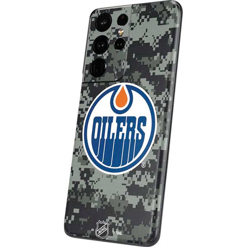NHL Edmonton Oilers Camo Galaxy S21 Ultra 5G Skin