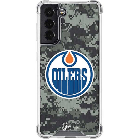NHL Edmonton Oilers Camo Galaxy S22 Clear Case