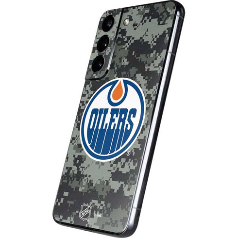 NHL Edmonton Oilers Camo Galaxy S22 Skin