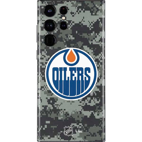NHL Edmonton Oilers Camo Galaxy S22 Ultra Skin