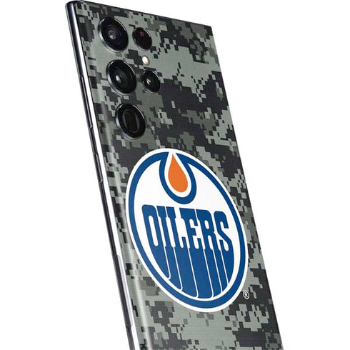 NHL Edmonton Oilers Camo Galaxy S22 Ultra Skin