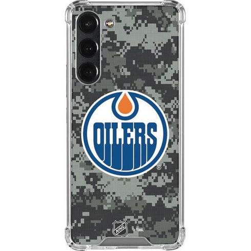 NHL Edmonton Oilers Camo Galaxy S23 Plus Clear Case