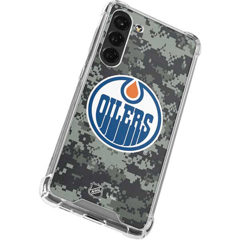 NHL Edmonton Oilers Camo Galaxy S23 Plus Clear Case
