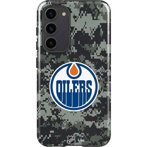 NHL Edmonton Oilers Camo Galaxy S23 Plus Pro Case