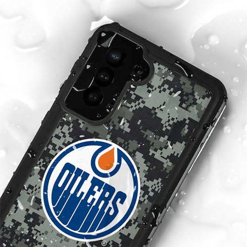 NHL Edmonton Oilers Camo Galaxy S23 Plus Waterproof Case