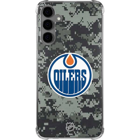 NHL Edmonton Oilers Camo Galaxy S24 Plus Clear Case