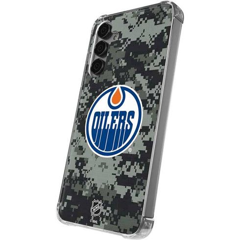 NHL Edmonton Oilers Camo Galaxy S24 Plus Clear Case