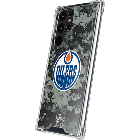 NHL Edmonton Oilers Camo Galaxy S24 Ultra Clear Case