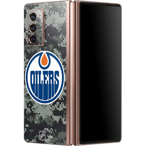 NHL Edmonton Oilers Camo Galaxy Z Fold2 5G Skin