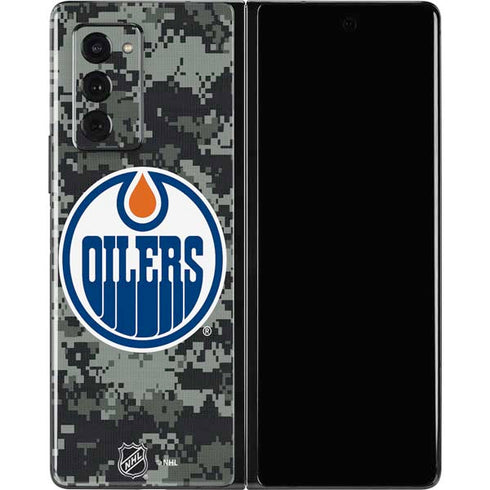 NHL Edmonton Oilers Camo Galaxy Z Fold2 5G Skin