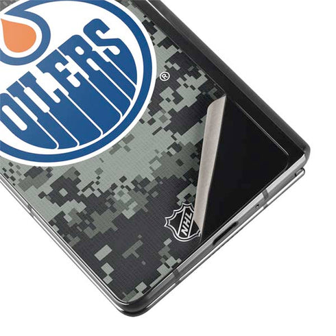 NHL Edmonton Oilers Camo Galaxy Z Fold2 5G Skin