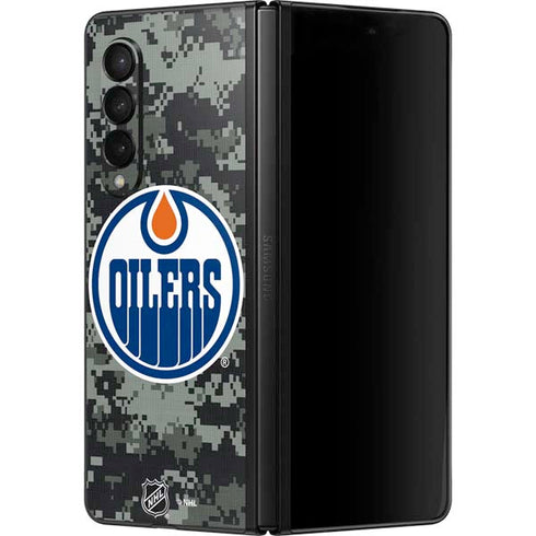 NHL Edmonton Oilers Camo Galaxy Z Fold3 5G Skin
