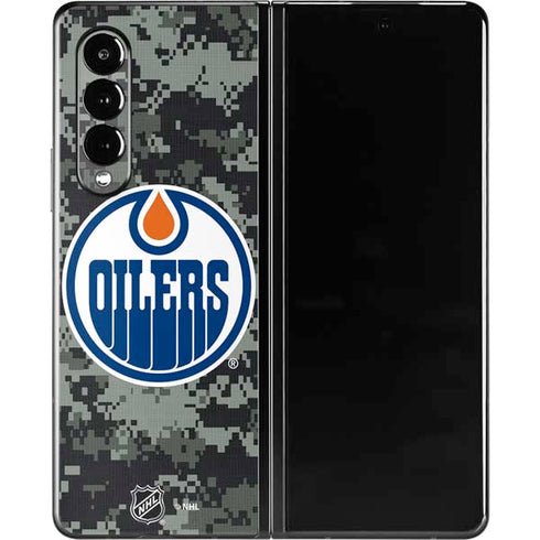 NHL Edmonton Oilers Camo Galaxy Z Fold3 5G Skin