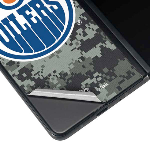 NHL Edmonton Oilers Camo Galaxy Z Fold3 5G Skin