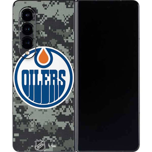 NHL Edmonton Oilers Camo Galaxy Z Fold4 5G Skin