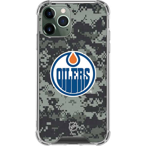 NHL Edmonton Oilers Camo iPhone 11 Pro Max Clear Case