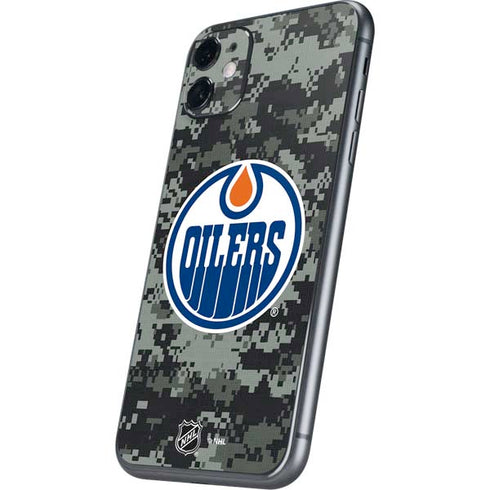 NHL Edmonton Oilers Camo iPhone 11 Skin