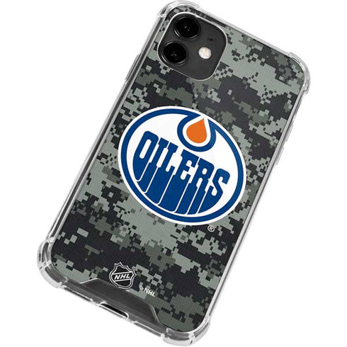 NHL Edmonton Oilers Camo iPhone 12 Clear Case