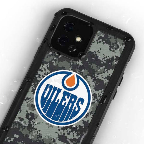 NHL Edmonton Oilers Camo iPhone 12 Mini Waterproof Case