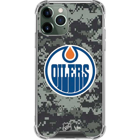 NHL Edmonton Oilers Camo iPhone 12 Pro Clear Case