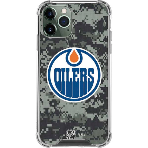 NHL Edmonton Oilers Camo iPhone 12 Pro Max Clear Case